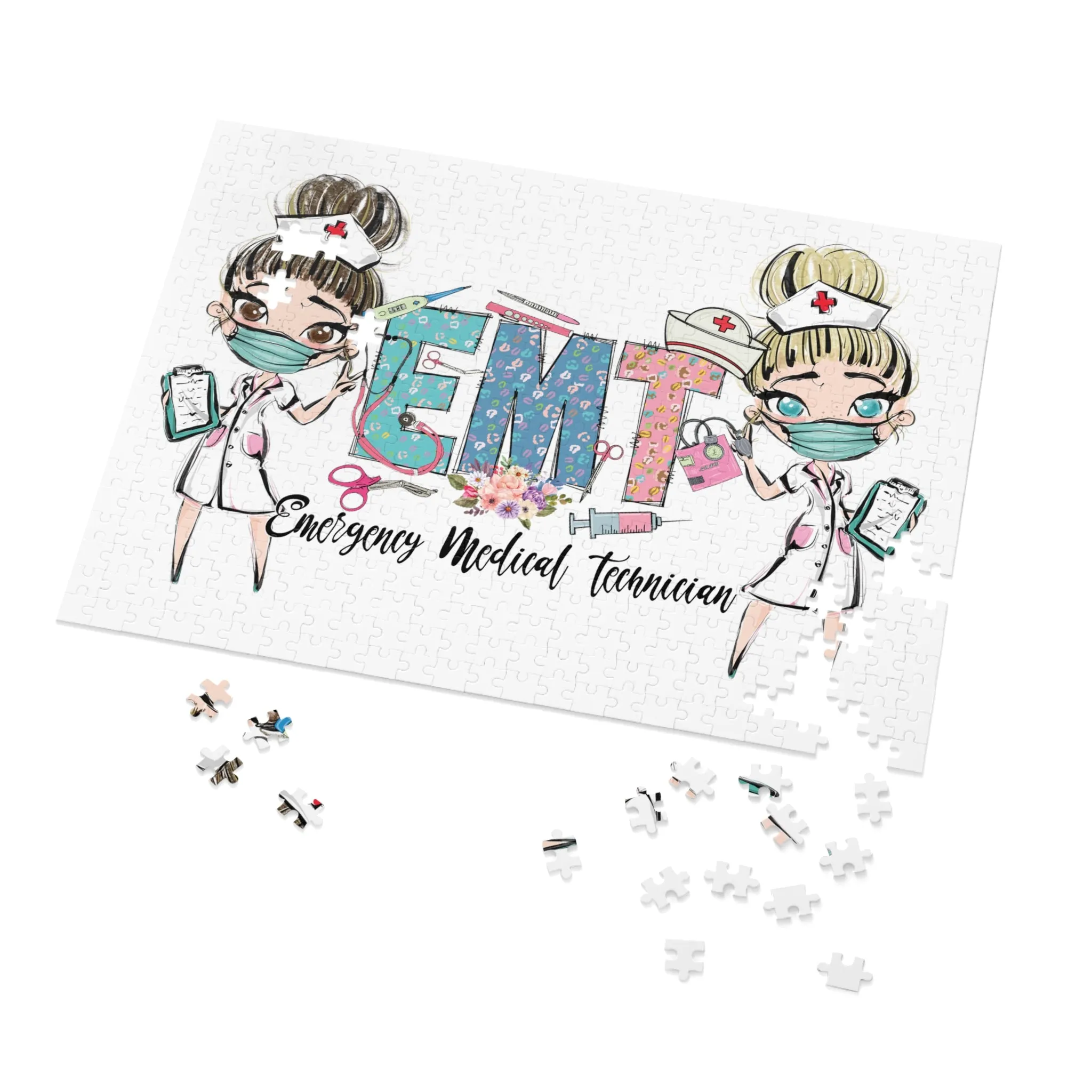 Puzzle, Nurse, EMT Nurse, Personalised/Non-Personalised (30, 110, 252, 500,1000-Piece) awd-637