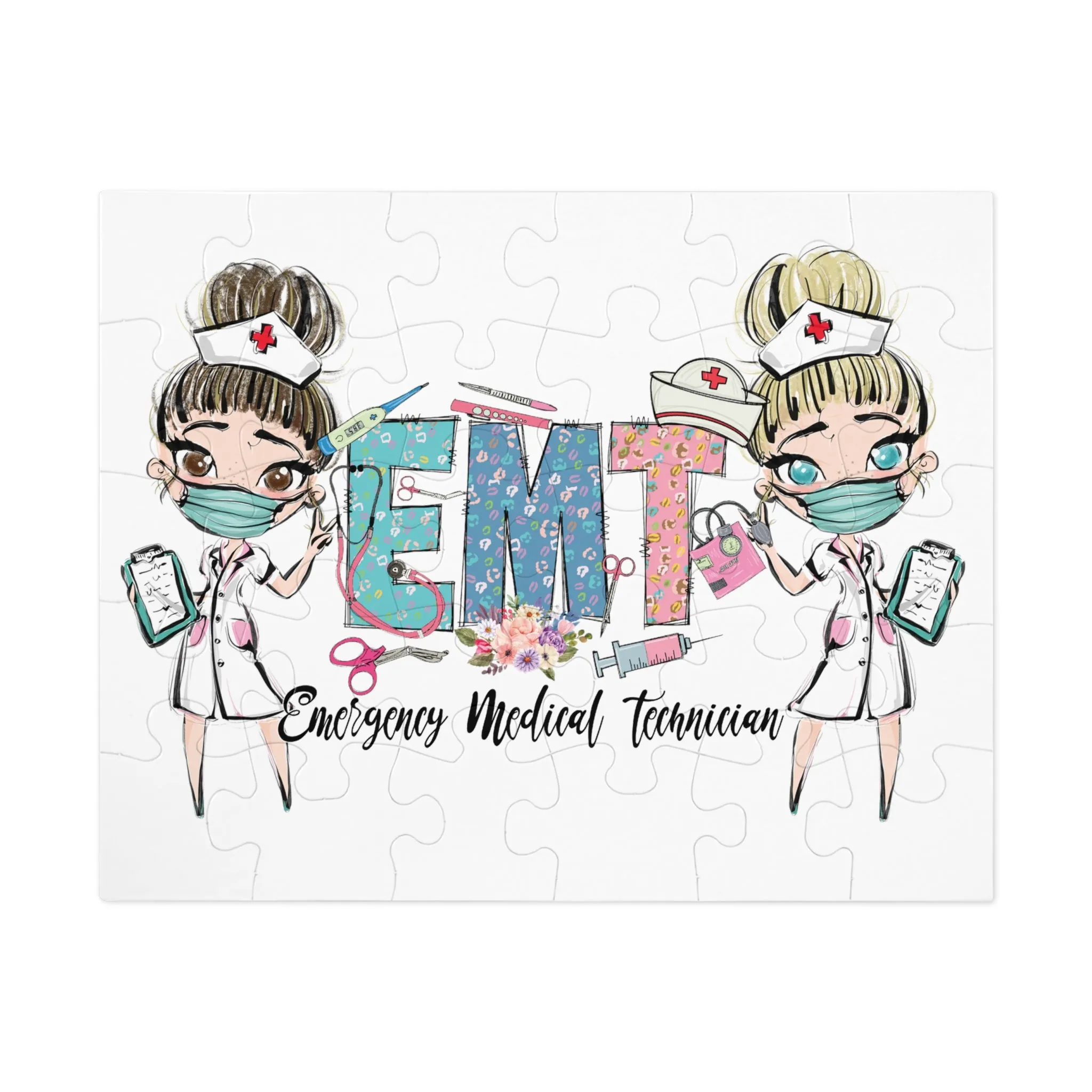 Puzzle, Nurse, EMT Nurse, Personalised/Non-Personalised (30, 110, 252, 500,1000-Piece) awd-637