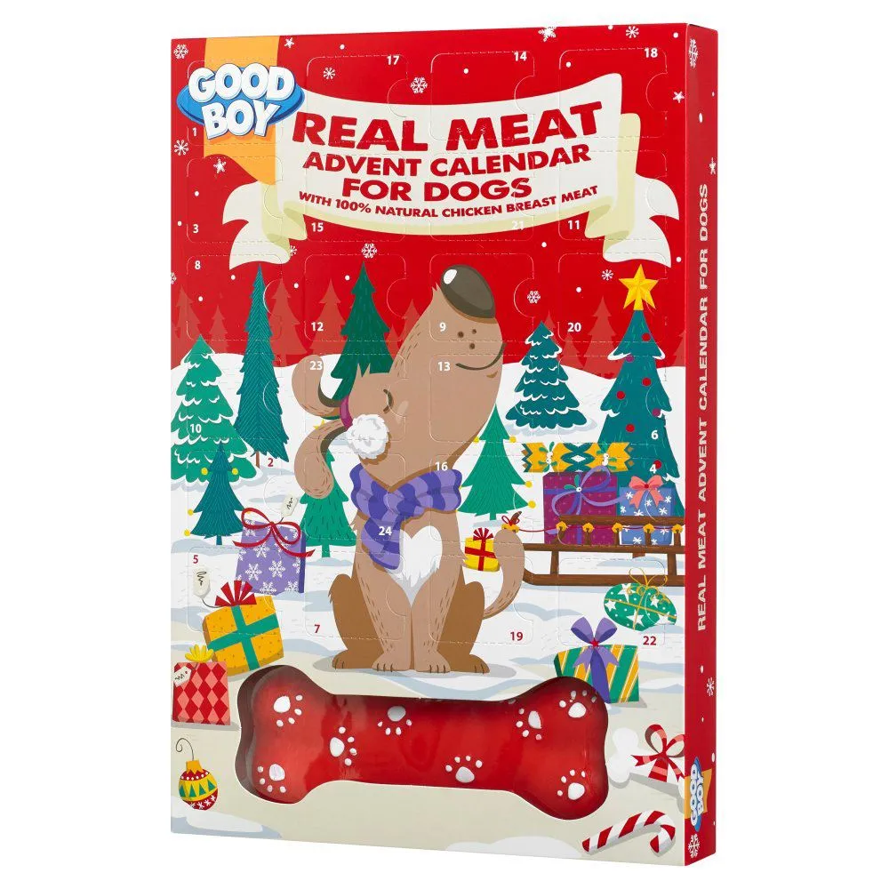 Real Meat Treats Christmas Advent Calendar for Dogs | Pet Treat & Toy Calendar