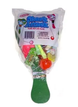 Shark Attack Paddle Ball with Candy