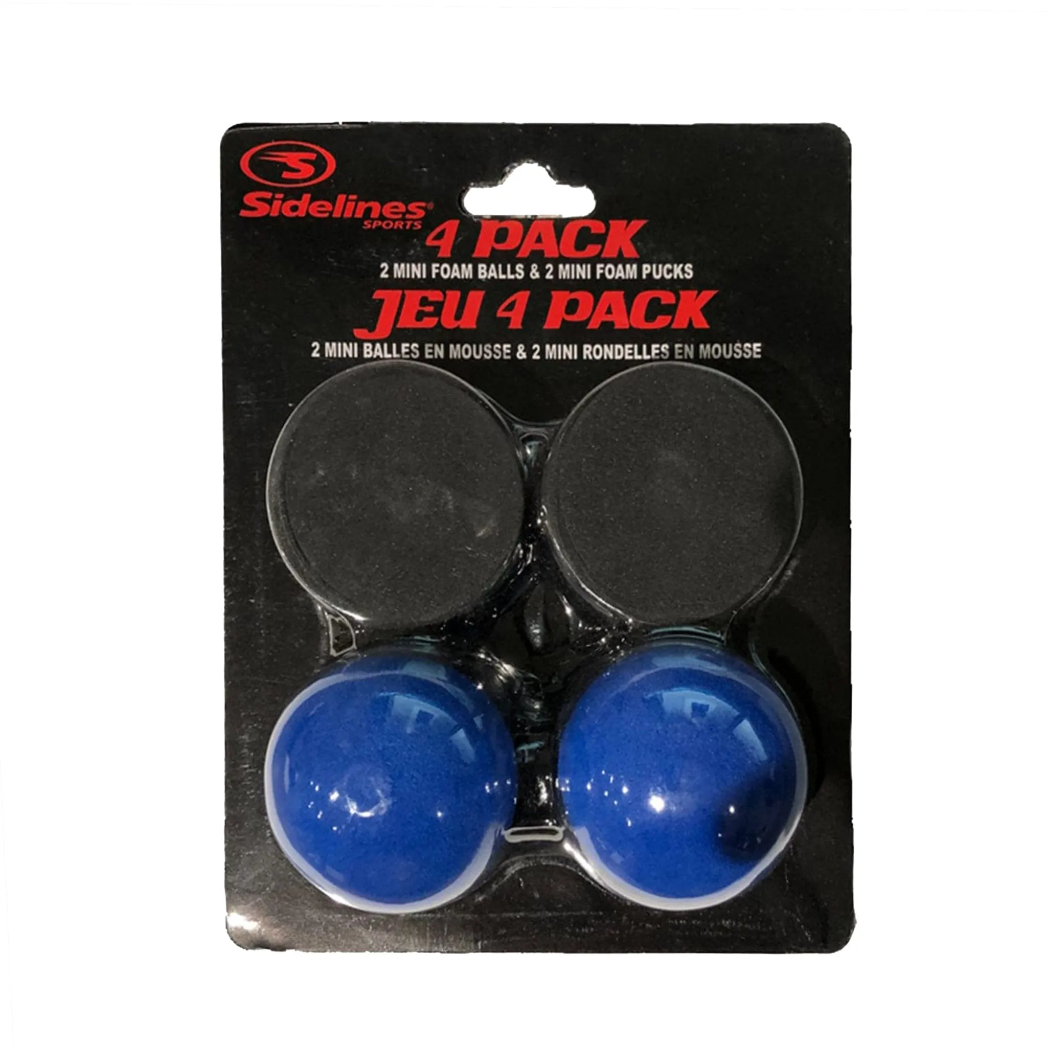 Sidelines Sports Mini Hockey Foam Ball & Puck Set (4 Pack)