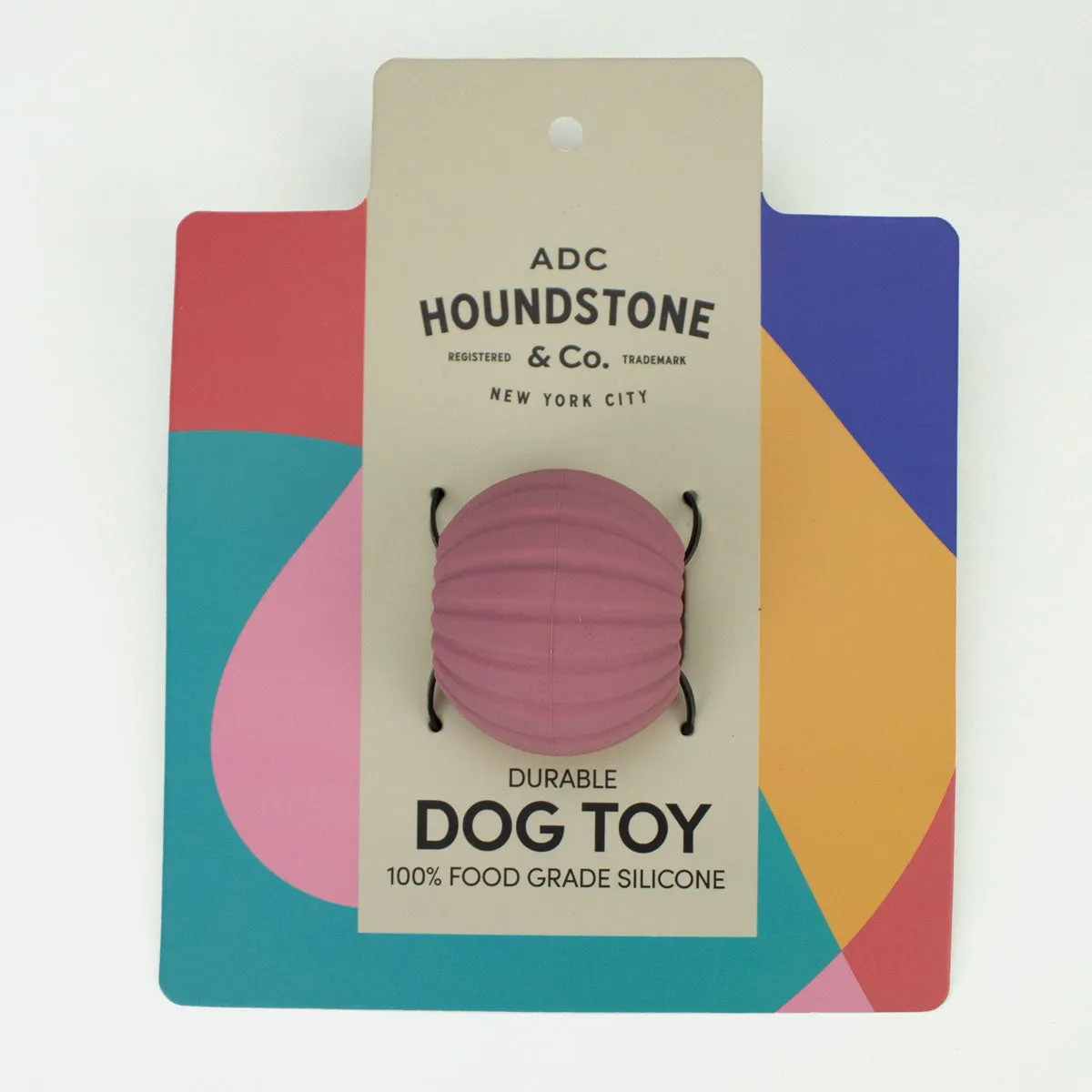 Silicone Interactive Dog Ball with treat pockets - Rose, Dishwasher Safe, 2 Inch Diameter