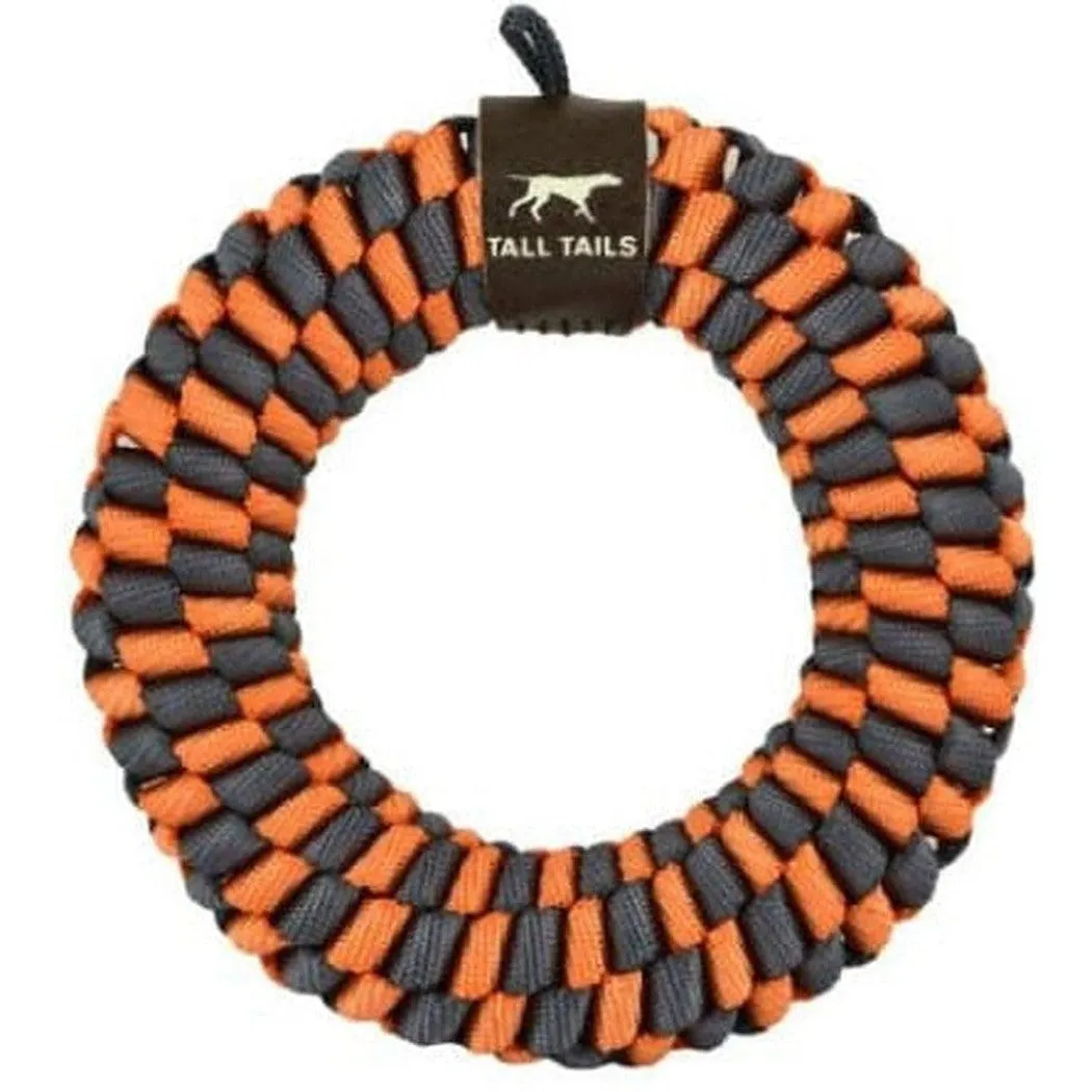 Tall Tails Orange Braided Ring Toy