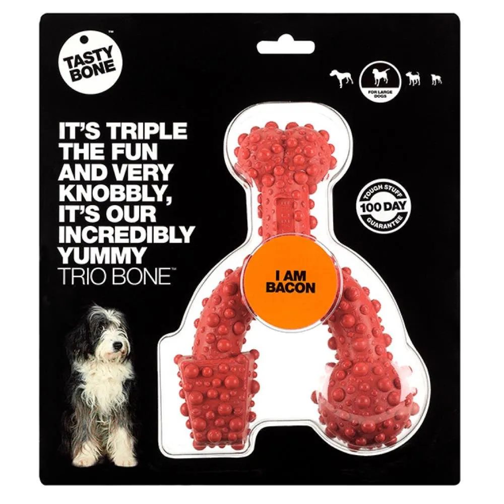 Tastybone Bacon Flavoured Trio Nylon Bone Dog Toy