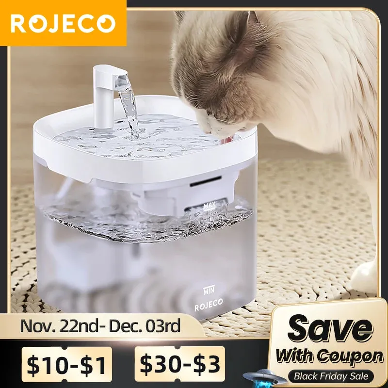 Transparent Automatic Water Fountain for Pets