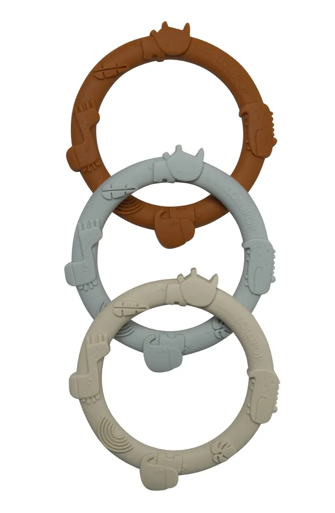 Wild Teething Ring Set - Various Colors