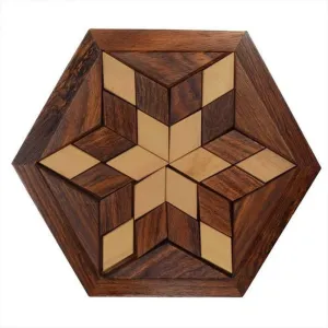 Wooden Jigsaw/Puzzle 30- Pieces Star Shape Plate Board Game