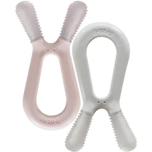 ZoLi BUNNY Teether (Pack of Two) - Blush/Ash